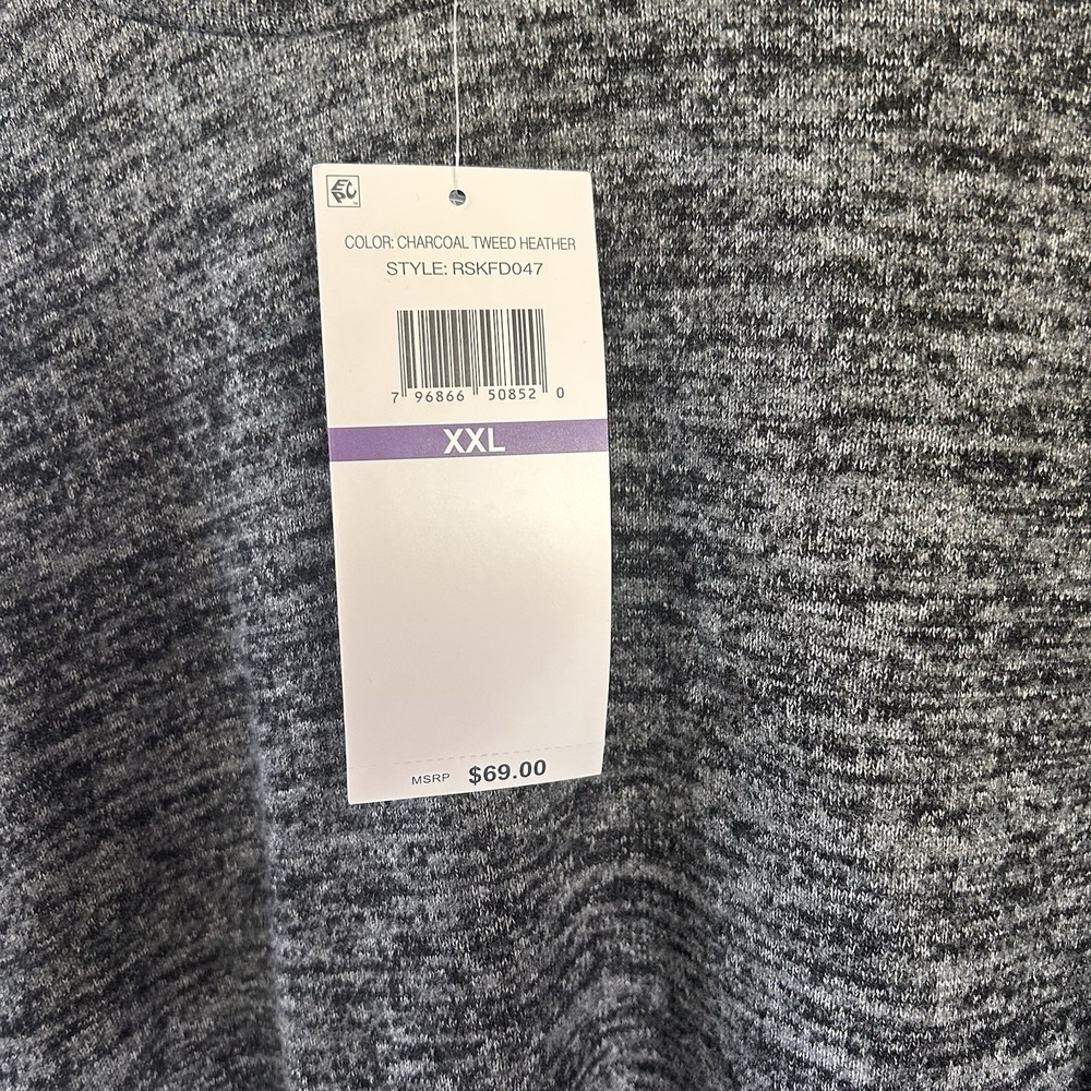 Rafaella Sweater Charcoal Tweed Heather Gray‎ Womens XXL $69 Soft BxCC/JJ/II - Picture 6 of 6